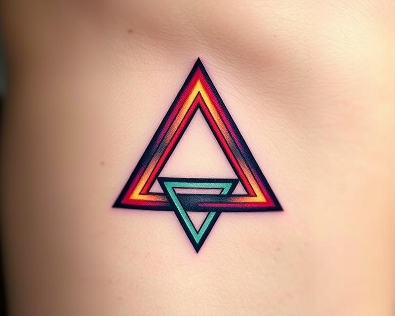 Dwa trójkąty w tatuażu – symbolika równowagi i harmonii